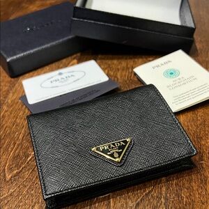 Prada Black Saffiano Leather wallet